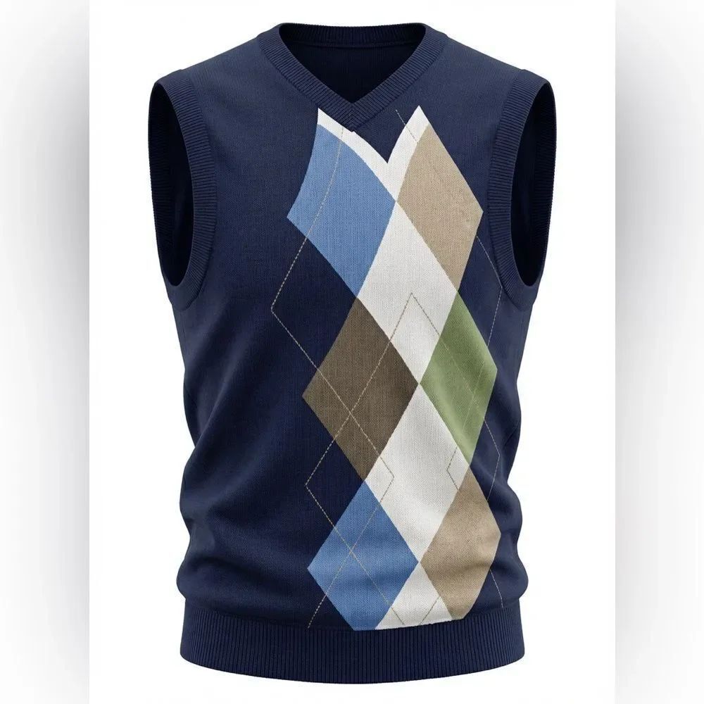 ALEX CANNON MENS NEW GOLF VEST BLUE SIZE XL